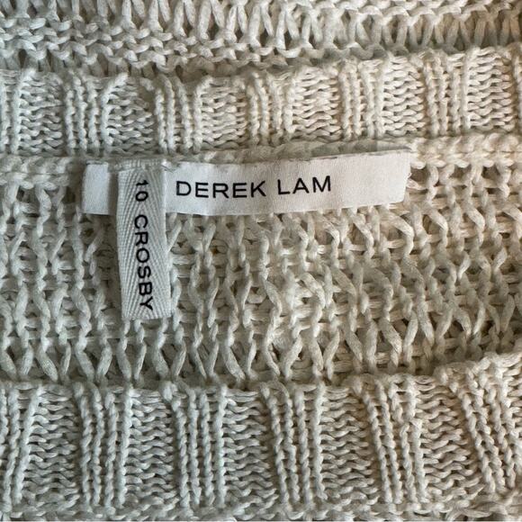 10 Crosby Derek Lam Off White Cotton Crochet Knit Sweater Size S - Picture 7 of 10